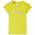 Tricou pentru copii cu mâneci lungi, galben aprins, 140 GartenMobel Dekor