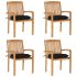 Scaune grădină stivuibile cu perne, 4 buc, lemn masiv tec GartenMobel Dekor