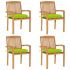 Scaune grădină stivuibile cu perne, 4 buc, lemn masiv tec GartenMobel Dekor