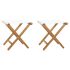 Scaune pliabile, 2 buc., alb crem, lemn masiv de tec & textil GartenMobel Dekor