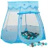 Cort de joacă pentru copii cu 250 bile, albastru, 102x102x82 cm GartenMobel Dekor