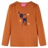 Tricou pentru copii cu mâneci lungi, coniac, 128 GartenMobel Dekor