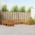Seturi de canapele 9 pcs Natural și Crem Lemn Solid de Acacia GartenMobel Dekor
