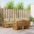 Seturi de canapele 7 pcs Natural și Bej Lemn Solid de Acacia GartenMobel Dekor