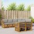Seturi de canapele 8 pcs natural Lemn Solid de Acacia GartenMobel Dekor