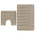 Set covoraș baie lucrat manual, natural și negru, iută textil GartenMobel Dekor
