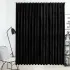 Draperie opacă, negru, 290 x 245 cm, catifea, cu cârlige GartenMobel Dekor
