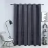 Draperie opacă cu inele metalice, negru, 290 x 245 cm, catifea GartenMobel Dekor
