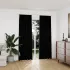 Draperii opace cu cârlige, 2 buc., negru, 140x245 cm, catifea GartenMobel Dekor