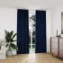 Draperii opace cu cârlige, 2 buc., negru, 140x245 cm, catifea GartenMobel Dekor