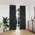 Draperii opace cu cârlige, 2 buc., negru, 140x245 cm, catifea GartenMobel Dekor