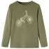 Tricou pentru copii cu mâneci lungi, kaki, 116 GartenMobel Dekor