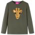 Tricou cu mâneci lungi pentru copii, kaki, 116 GartenMobel Dekor