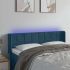 Tăblie de pat cu LED, albastru închis, 203x16x118/128cm catifea GartenMobel Dekor