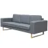 Canapea cu 3 locuri, gri închis, material textil GartenMobel Dekor
