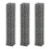 Set gabioane, 3 buc, sârmă galvanizată, 25 x 25 x 150 cm  GartenMobel Dekor
