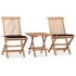 Set mobilier exterior pliabil cu perne, 3 piese, lemn masiv tec GartenMobel Dekor