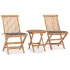 Set mobilier exterior pliabil cu perne, 3 piese, lemn masiv tec GartenMobel Dekor