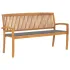 Bancă de grădină stivuibilă cu pernă, 159 cm, lemn masiv de tec GartenMobel Dekor