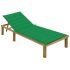 Șezlong cu pernă verde aprins, lemn de pin tratat GartenMobel Dekor