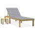 Șezlong de grădină cu masă și pernă, lemn de pin tratat GartenMobel Dekor