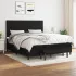 Pat box spring cu saltea, negru, 200x200 cm, textil GartenMobel Dekor