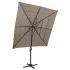 Umbrelă cu 4 niveluri, stâlp aluminiu, roșu bordo, 250x250 cm GartenMobel Dekor
