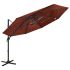 Umbrelă soare cu 4 niveluri, stâlp aluminiu, roșu bordo, 3x3 cm GartenMobel Dekor