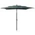 Umbrelă grădină 3 niveluri, stâlp din aluminiu, verde, 2x2 m GartenMobel Dekor