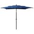 Umbrelă grădină 3 niveluri, stâlp aluminiu, azuriu, 2,5x2,5 m GartenMobel Dekor