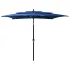 Umbrelă grădină 3 niveluri, stâlp aluminiu, azuriu, 2,5x2,5 m GartenMobel Dekor