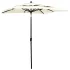 Umbrelă grădină 3 niveluri, stâlp aluminiu, roșu bordo, 2x2 m GartenMobel Dekor