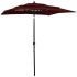 Umbrelă de grădină cu 3 niveluri, stâlp aluminiu, negru, 2x2 m GartenMobel Dekor