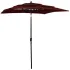 Umbrelă grădină 3 niveluri, stâlp aluminiu, roșu bordo, 2x2 m GartenMobel Dekor