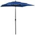 Umbrelă grădină 3 niveluri, stâlp aluminiu, azuriu, 2,5x2,5 m GartenMobel Dekor