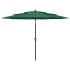 Umbrelă de soare 3 niveluri, stâlp de aluminiu, verde, 3,5 m GartenMobel Dekor