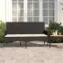 Bancă de grădină cu 3 locuri, cu perne, gri, poliratan GartenMobel Dekor
