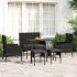 Set mobilier de grădină cu perne, 6 piese, negru, poliratan GartenMobel Dekor