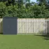 Coteț pui cu incintă gri deschis 165x863x181 cm oțel galvanizat GartenMobel Dekor