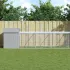 Coteț pui cu incintă gri deschis 117x1221x123cm oțel galvanizat GartenMobel Dekor