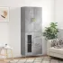 Dulap înalt, gri beton, 69,5x34x180, lemn compozit GartenMobel Dekor