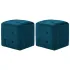Noptiere, 2 buc., albastru, 30x30x30 cm, țesătură din catifea GartenMobel Dekor