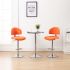 Scaune de bar, 2 buc., portocaliu, piele ecologică GartenMobel Dekor