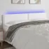 Tăblie de pat cu LED, negru, 200x5x78/88 cm, piele ecologică GartenMobel Dekor