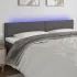 Tăblie de pat cu LED, negru, 200x5x78/88 cm, piele ecologică GartenMobel Dekor