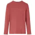 Tricou de copii cu mâneci lungi, guler tunică, roșu ars, 140 GartenMobel Dekor