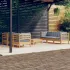 Set mobilier grădină cu perne antracit, 7 piese, lemn masiv pin GartenMobel Dekor