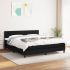 Pat box spring cu saltea, negru, 140x190 cm, textil GartenMobel Dekor