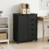 Cabinet mobil cu roata Gri 63,5 x 39 x 79 cm Lemn de pin masiv GartenMobel Dekor