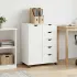 Cabinet mobil cu roata Gri 63,5 x 39 x 79 cm Lemn de pin masiv GartenMobel Dekor